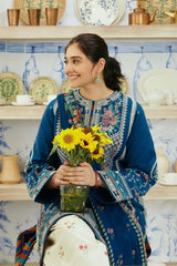 ZARA SHAH JAHAN - 3PC DHANAK EMBROIDERED RA-105W