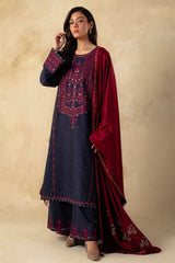 ZARA SHAH JAHAN - 3PC DHANAK EMBROIDERED RA-108W