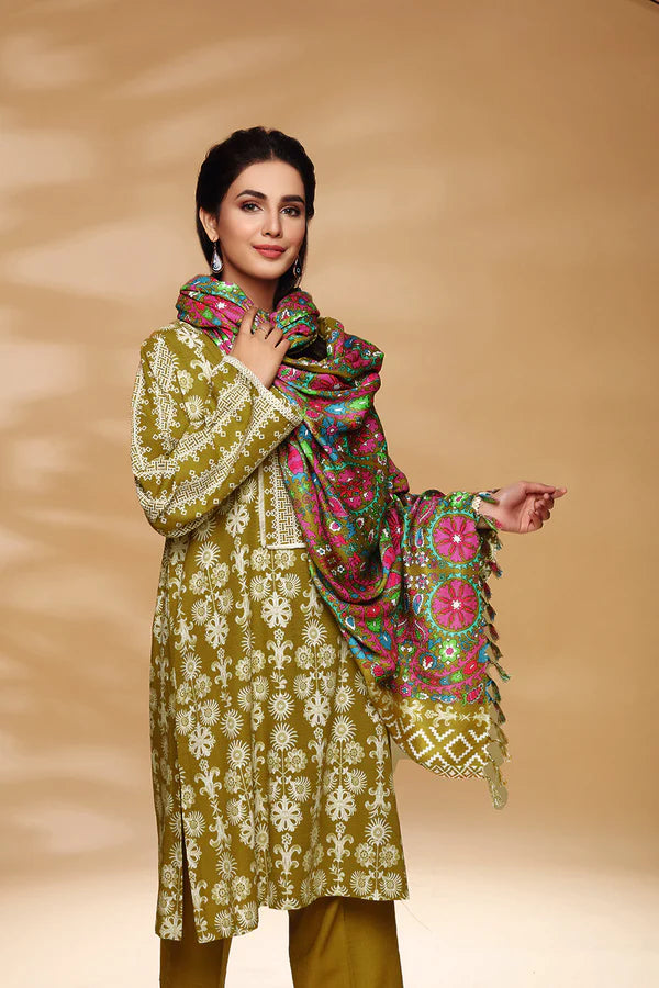 NISHAT 3PC Printed Khaddar RA-25N