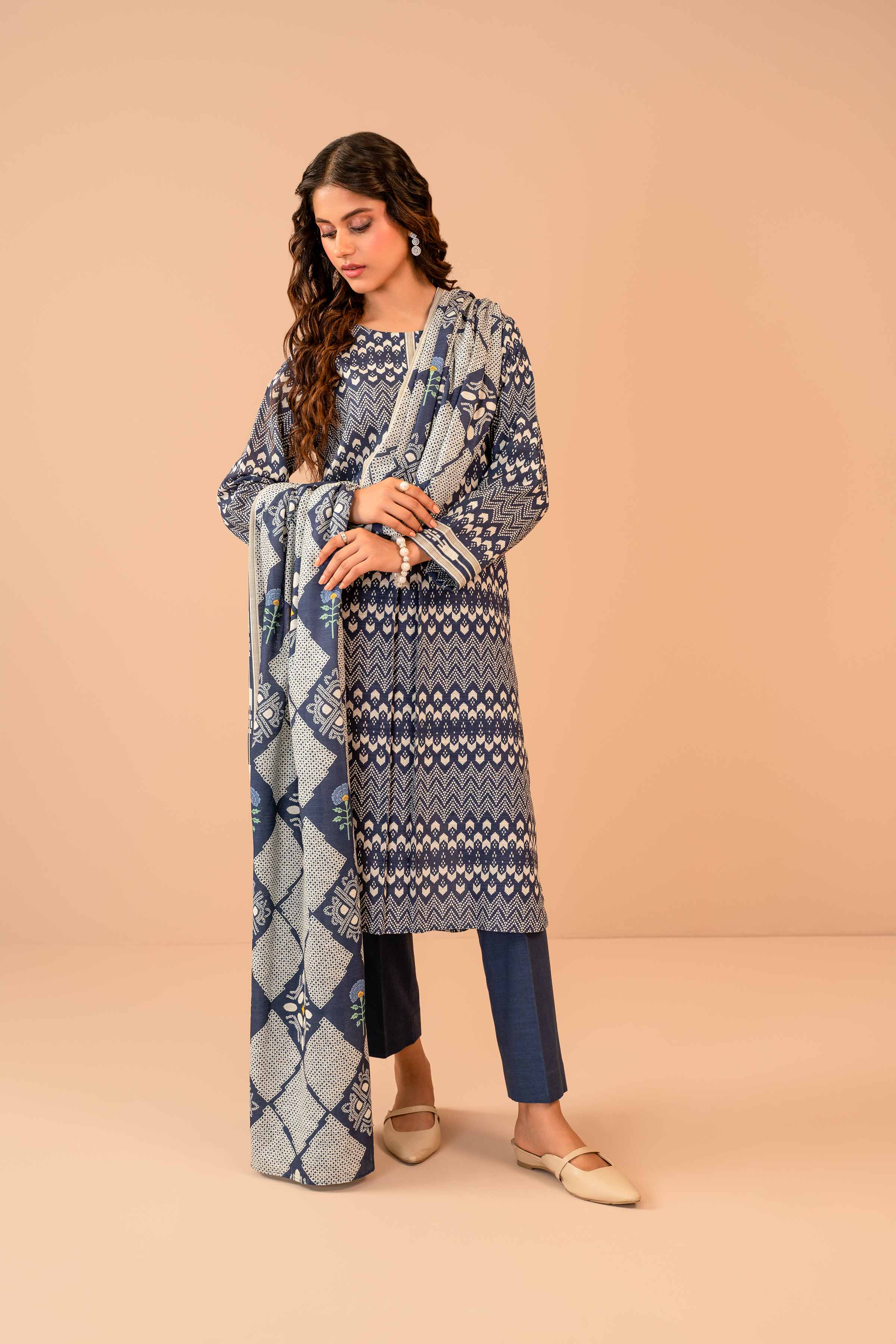 NISHAT 3PC Printed Khaddar RA-02