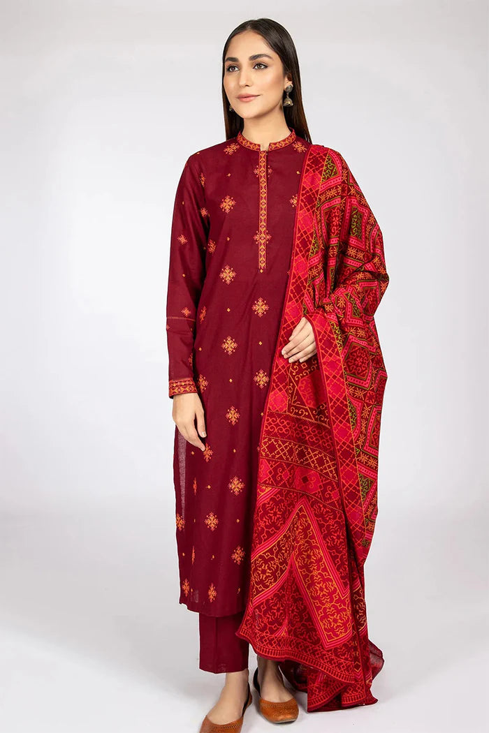 KAYSERIA - 3PC DHANAK EMBROIDERED RA-112W