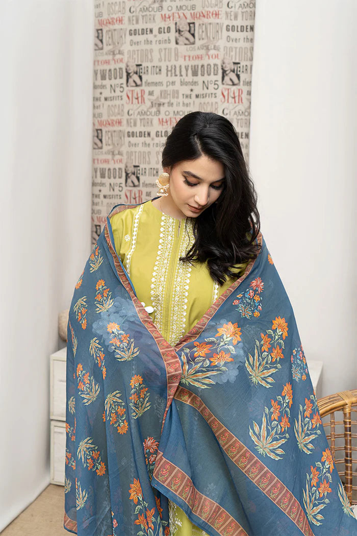 URGE - 3PC DHANAK EMBROIDERED RA-107W