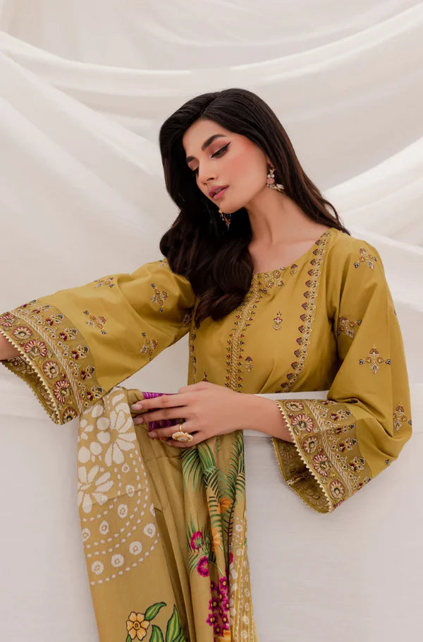 JAZMIN- 3PC DHANAK EMBROIDERED RA-111W