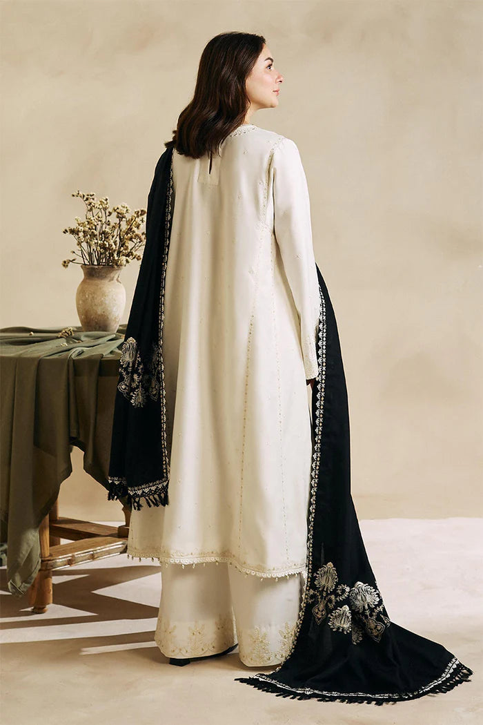 ZARA SHAH JAHAN - 3PC DHANAK EMBROIDERED RA-101W