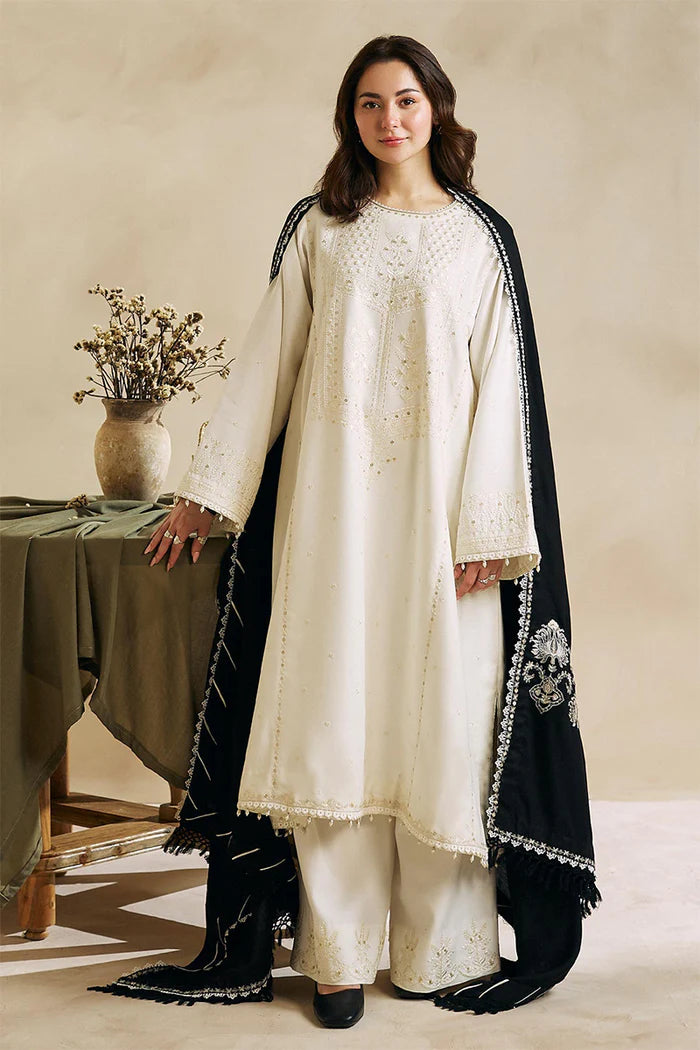 ZARA SHAH JAHAN - 3PC DHANAK EMBROIDERED RA-101W