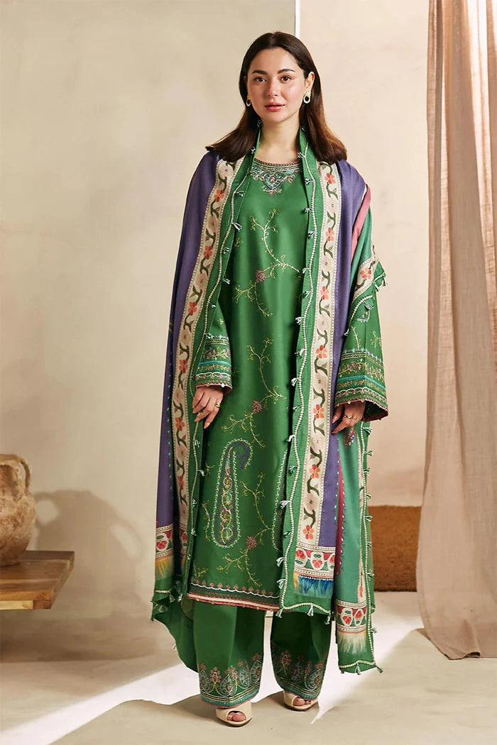 ZARA SHAH JAHAN - 3PC DHANAK EMBROIDERED RA-102W