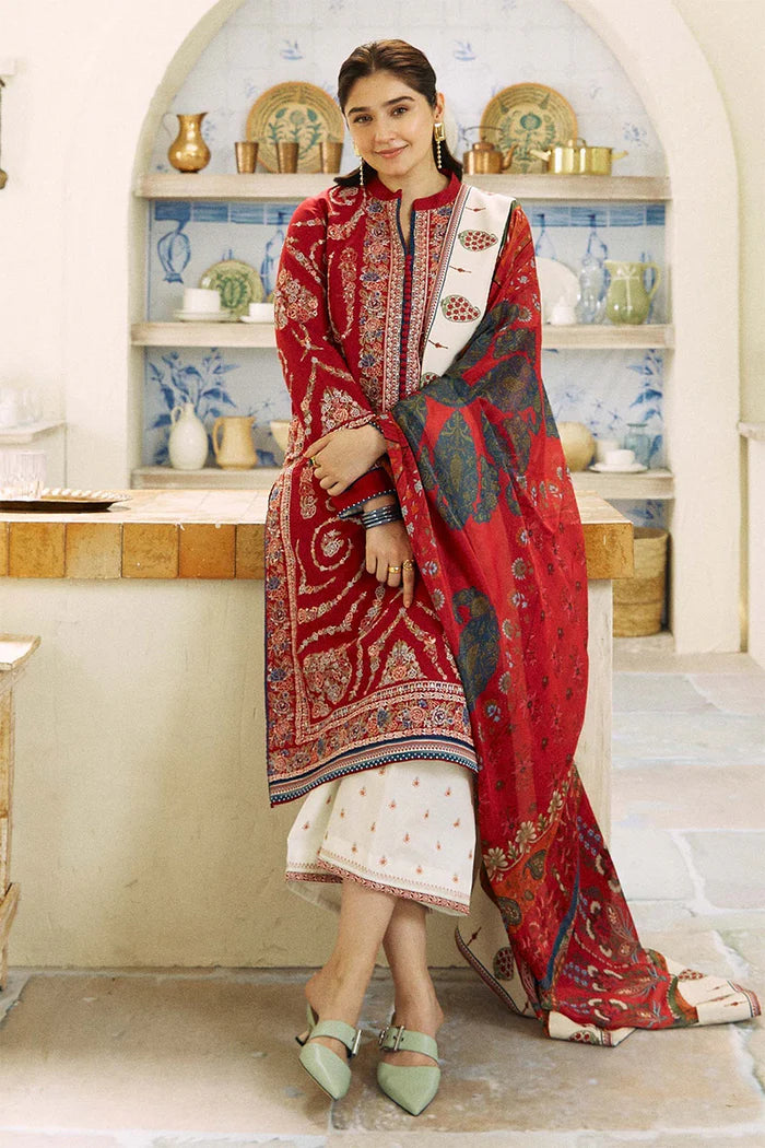 ZARA SHAH JAHAN - 3PC DHANAK EMBROIDERED RA-104W